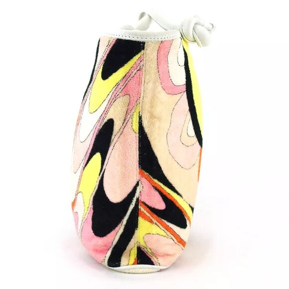 EMILIO PUCCI Tote Bag Pucci (handle) white pink pile ?~ Leather used T18697 - Picture 4 of 9